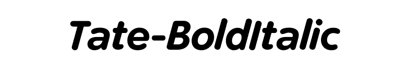 Tate-BoldItalic font preview