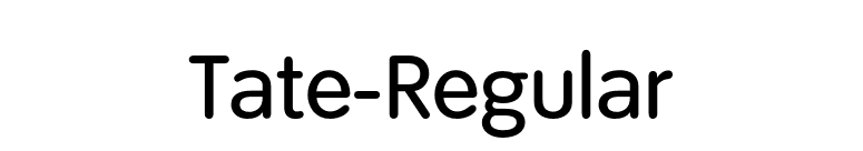 Tate-Regular font preview