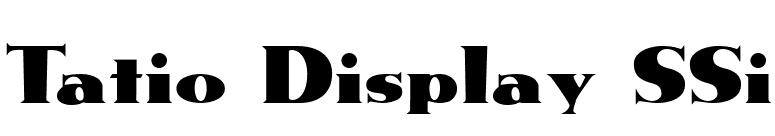 Tatio Display SSi font preview