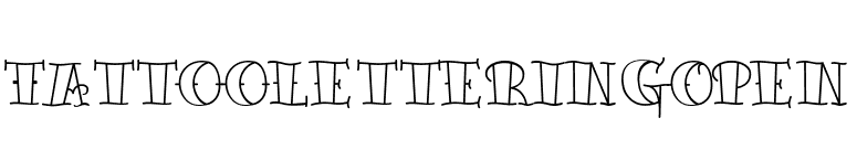 TattooLetteringOpen font preview