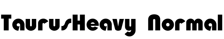 TaurusHeavy Normal font preview