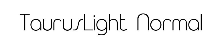 TaurusLight Normal font preview