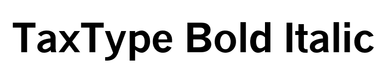 TaxType Bold Italic font preview