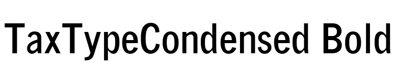 TaxTypeCondensed Bold font preview