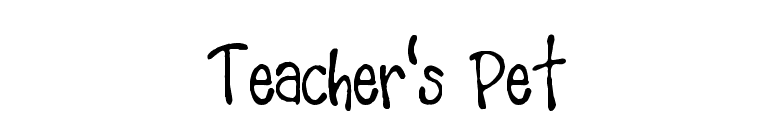 Teacher's Pet font preview