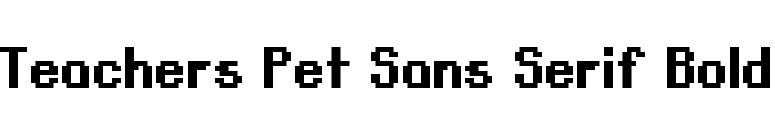 Teachers Pet Sans Serif Bold font preview