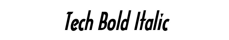 Tech Bold Italic font preview