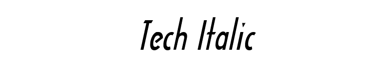 Tech Italic font preview