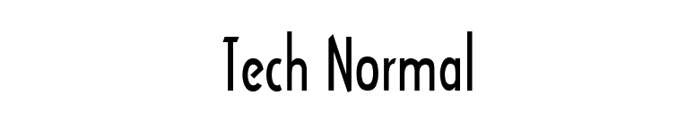 Tech Normal font preview