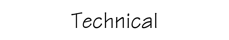Technical font preview