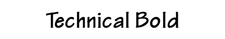 Technical Bold font preview