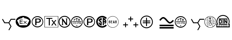 Technical LH Pi Two font preview