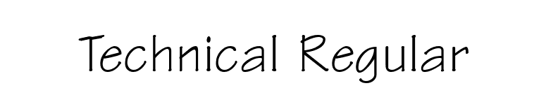 Technical Regular font preview