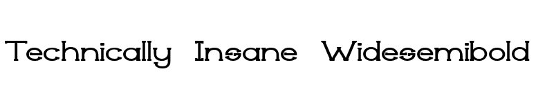 Technically Insane Widesemibold font preview