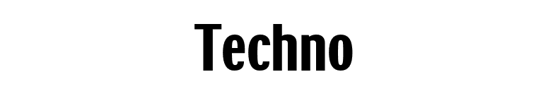 Techno font preview