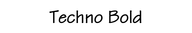 Techno Bold font preview