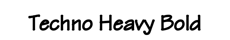 Techno Heavy Bold font preview
