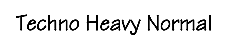 Techno Heavy Normal font preview