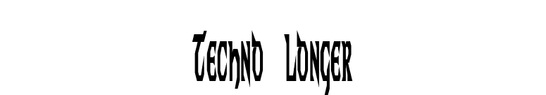 Techno Longer font preview