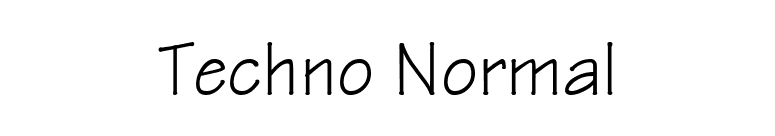 Techno Normal font preview