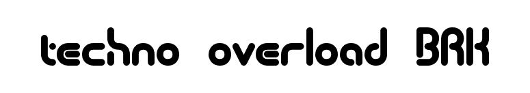 techno overload BRK font preview
