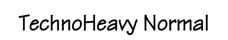 TechnoHeavy Normal font preview
