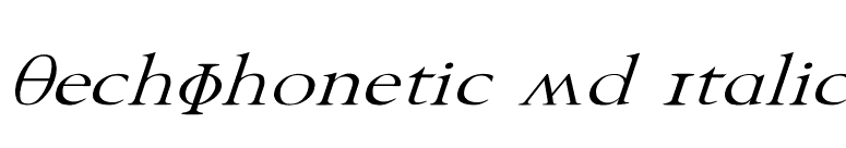 TechPhonetic Wd Italic font preview