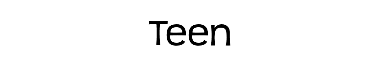 Teen font preview