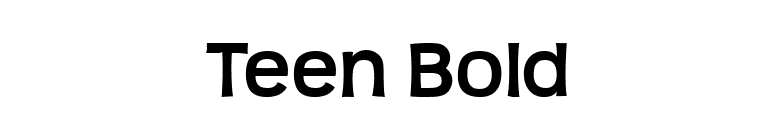 Teen Bold font preview