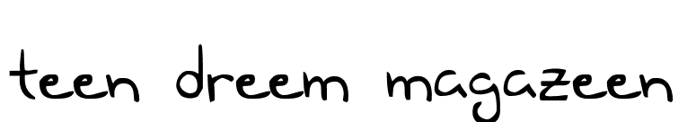 Teen Dreem Magazeen font preview