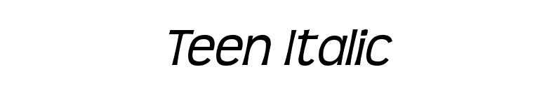Teen Italic font preview