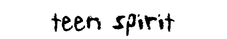 teen spirit font preview