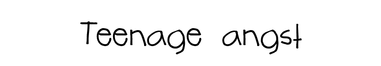 Teenage angst font preview