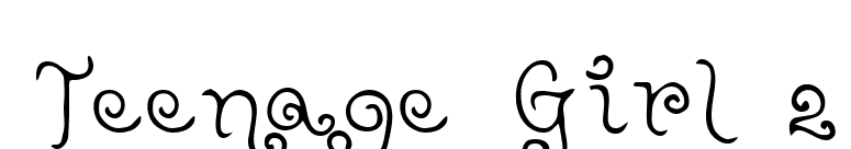 Teenage Girl 2 font preview