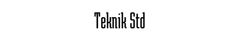 Teknik Std font preview