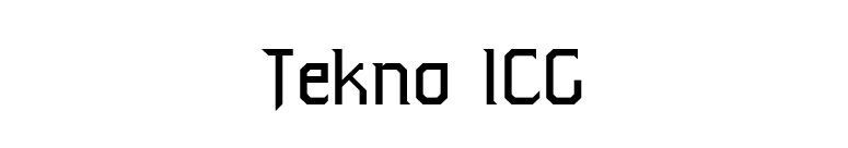 Tekno ICG font preview