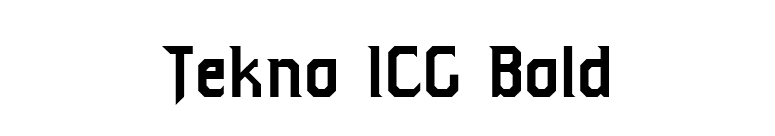 Tekno ICG Bold font preview