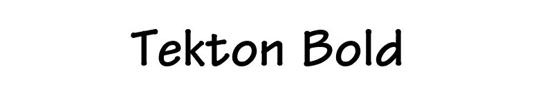 Tekton Bold font preview
