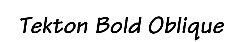 Tekton Bold Oblique font preview