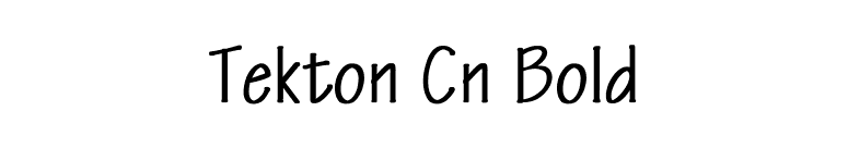Tekton Cn Bold font preview