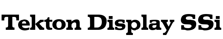 Tekton Display SSi font preview