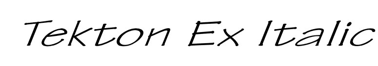 Tekton Ex Italic font preview