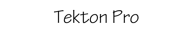 Tekton Pro font preview