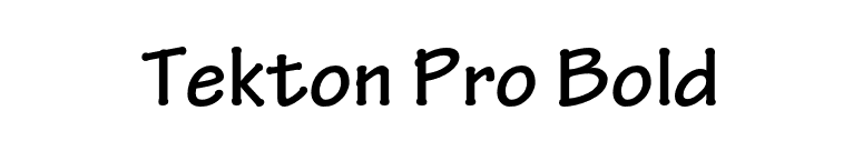 Tekton Pro Bold font preview