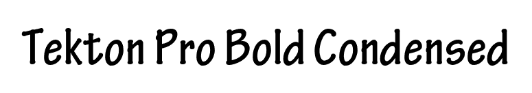 Tekton Pro Bold Condensed font preview