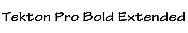 Tekton Pro Bold Extended font preview