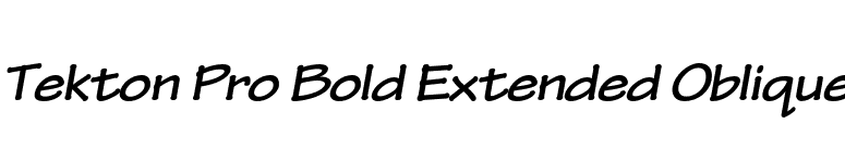 Tekton Pro Bold Extended Oblique font preview