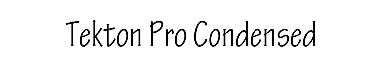 Tekton Pro Condensed font preview
