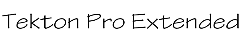 Tekton Pro Extended font preview