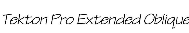 Tekton Pro Extended Oblique font preview